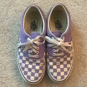 Sz 9 pastel purple checkerboard vans